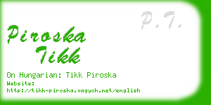 piroska tikk business card